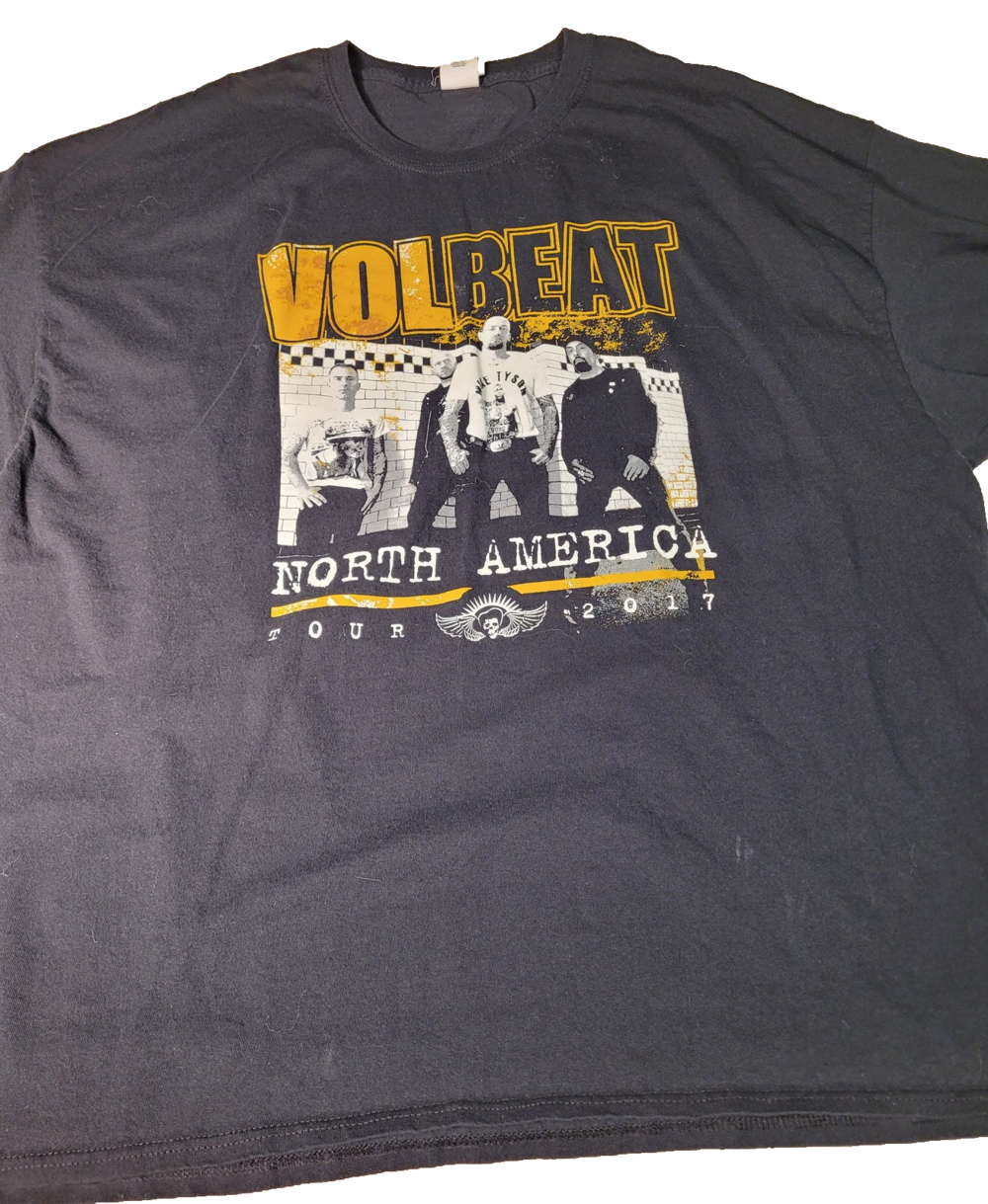 Volbeat Shirt Mens 3XL Black North America Tour 2017 Concert Band Metal Tee
